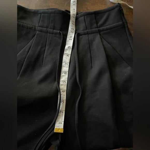 Paige denim black high rise pleated ponte knit tapered pants size 27 - Picture 9 of 11